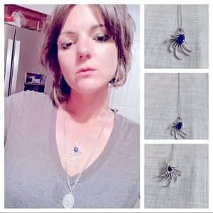 Entire proceed to 🇺🇦 Ukraine: Sterling and diamond chip sapphire necklace